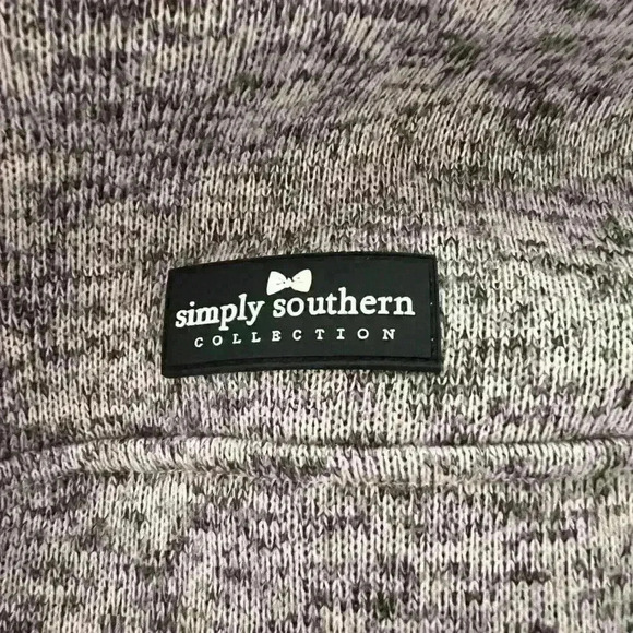 Simply Southern Women’s 1/4 Snap Pullover Size Large Pink Pockets Fleece - Picture 4 of 4